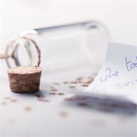 DECORAZIONE A BOTTIGLIA CON MESSAGGIO
